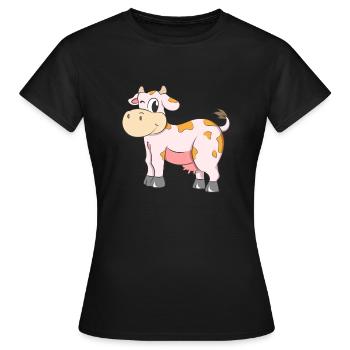 Cow Wink - Frauen T-Shirt - Schwarz - Vorne - AI Model Female 172 dark (172cm)