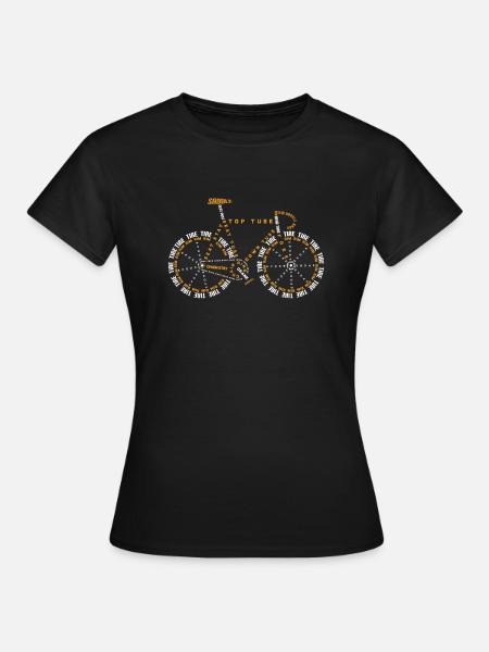 Cycling is Life design, Camiseta de anatomía de bicicleta, Bicicleta - Dame-T-shirt - sort