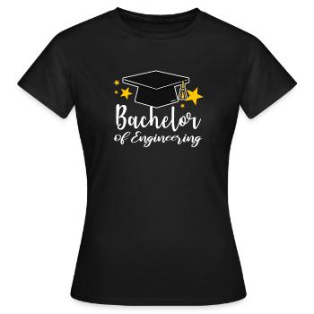 Bachelor of Engineering Geschenk - Frauen T-Shirt - Schwarz - Vorne - AI Model Female 172 dark (172cm)