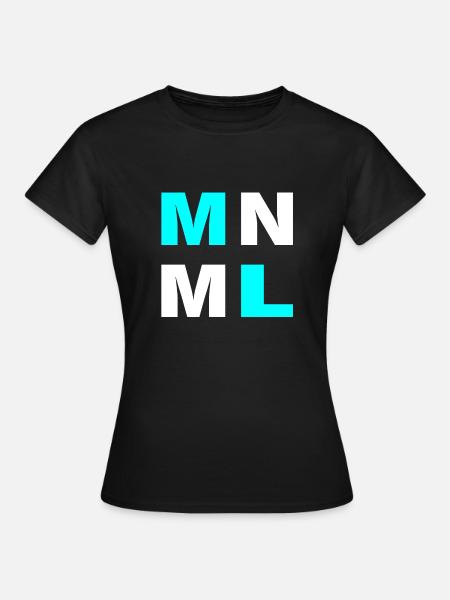 Minimal MNML - Frauen T-Shirt - Schwarz