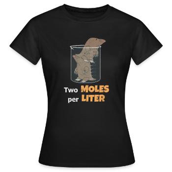 Two Moles Per Liter - Frauen T-Shirt - Schwarz - Vorne - AI Model Female 172 dark (172cm)