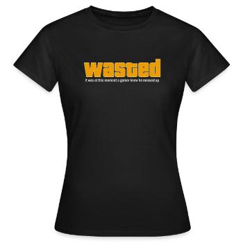 Idée cadeau de jeu wast-ed - T-shirt Femme - noir - Devant - AI Model Female 172 dark (172cm)