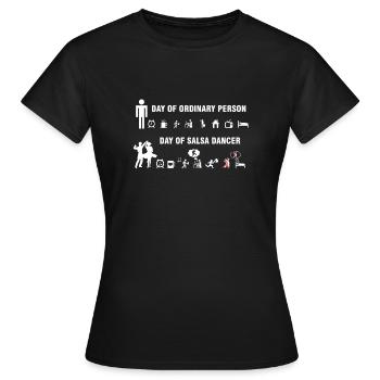 Salsa Tanzen Latin Salsero Tänzer Tanzlehrer - Women's T-Shirt - black - Front - AI Model Female 172 dark (172cm)