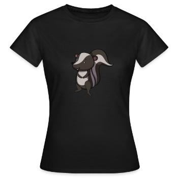 Stinktier Haustier Skunk Liebhaber Geschenk - T-shirt Femme - noir - Devant - AI Model Female 172 dark (172cm)