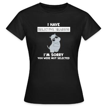 Flusspferd – Hippopotamus - Hippo - Sarkasmus - Frauen T-Shirt - Schwarz - Vorne - AI Model Female 172 dark (172cm)