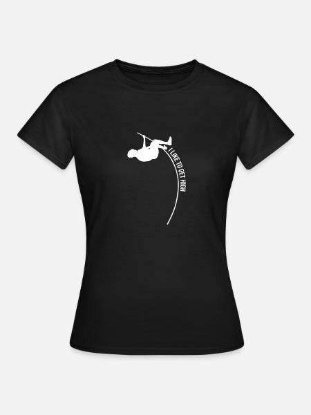 Stabhochsprung Leichtathletik Stabspringer - Frauen T-Shirt - Schwarz