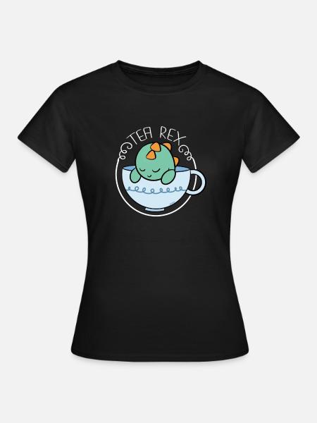 Herbata pijąca herbatę Rex - T-shirt dam - svart