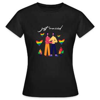 Homosexuelle Ehe - Frauen T-Shirt - Schwarz - Vorne - AI Model Female 172 dark (172cm)
