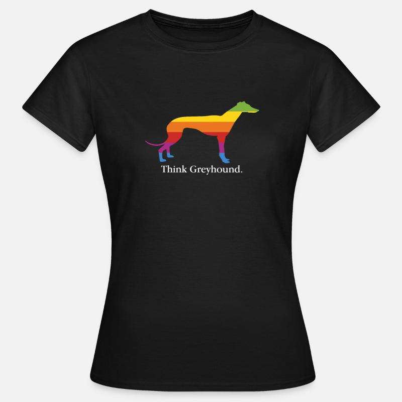 Think Greyhound Rainbow Gift - Women's T-Shirt - black