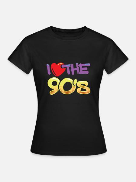 Kocham lata 90. Kocham pop 90-tych - T-shirt dam - svart