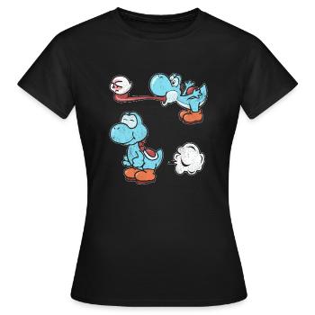 Super smash Bros Ultimate Farting - T-shirt Femme - noir - Devant - AI Model Female 172 dark (172cm)