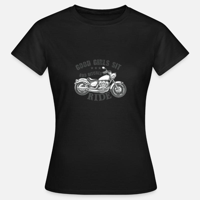GUTE MÄDCHEN SITZEN - Frauen T-Shirt - Schwarz