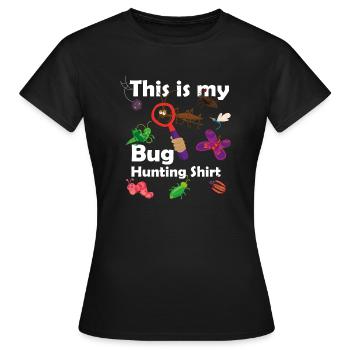Bug Hunter - Insektensammler - Bug Hunting Shirt - Frauen T-Shirt - Schwarz - Vorne - AI Model Female 172 dark (172cm)
