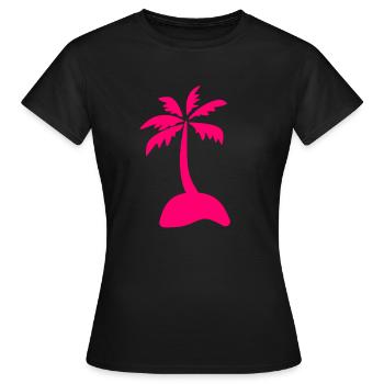Île rose - T-shirt Femme - noir - Devant - AI Model Female 172 dark (172cm)