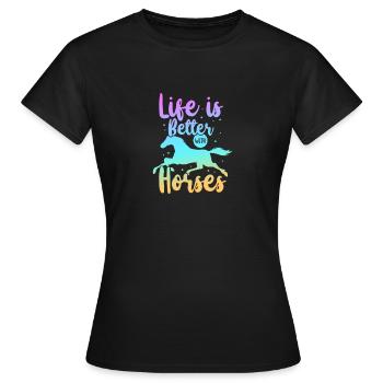 Maillot de club d'équitation XASTY Great Lover - T-shirt Femme - noir - Devant - AI Model Female 172 dark (172cm)