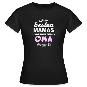 Grandma promoted to the grandma - Women's T-Shirt - black - Front - AI Model Female 172 dark (172cm)