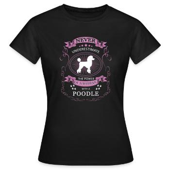 Poodle dog lover - Women's T-Shirt - black - Front - AI Model Female 172 dark (172cm)