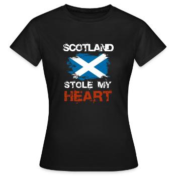 Scotland - Women's T-Shirt - black - Front - AI Model Female 172 dark (172cm)