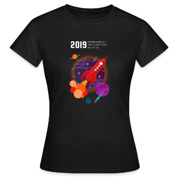 Storm Area 51 - Frauen T-Shirt - Schwarz - Vorne - AI Model Female 172 dark (172cm)