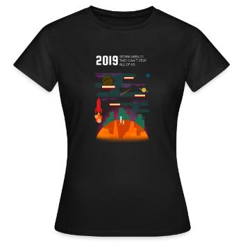 "Storm Area 51" - storm the Area 51 - Alien Head - Women's T-Shirt - black - Front - AI Model Female 172 dark (172cm)