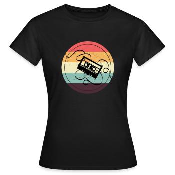 Cassette pencil - Women's T-Shirt - black - Front - AI Model Female 172 dark (172cm)