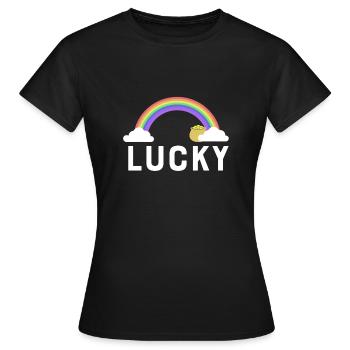 Chanceux - T-shirt Femme - noir - Devant - AI Model Female 172 dark (172cm)