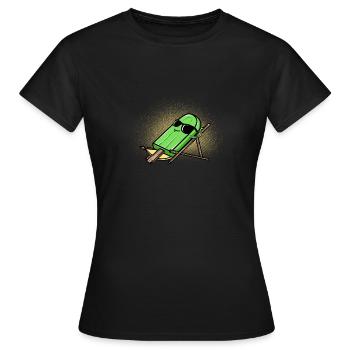 cadeau de bain de soleil popsicle - T-shirt Femme - noir - Devant - AI Model Female 172 dark (172cm)