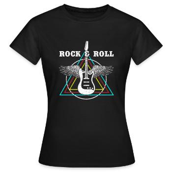 Rock and roll - T-shirt Femme - noir - Devant - AI Model Female 172 dark (172cm)
