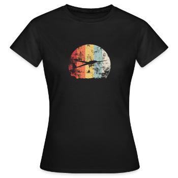 Segelflieger Segelflugzeug Geschenk - Frauen T-Shirt - Schwarz - Vorne - AI Model Female 172 dark (172cm)