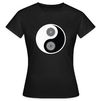 Ying Yang - Women's T-Shirt - black - Front - AI Model Female 172 dark (172cm)