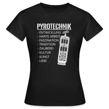 Pyro Feuerwerk Pyrotechnik - T-shirt Femme - noir - Devant - AI Model Female 172 dark (172cm)