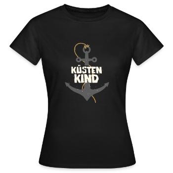 Ancre côtière Maritime du nord de l'Allemagne - T-shirt Femme - noir - Devant - AI Model Female 172 dark (172cm)