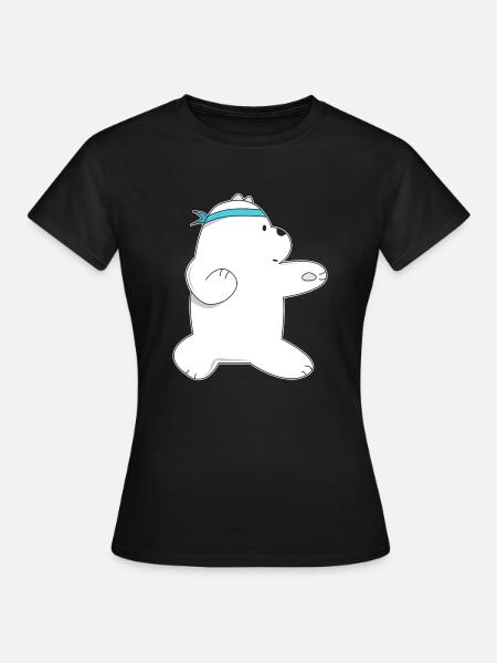 My Bare Bears Ice Bear - Koszulka damska - czarny