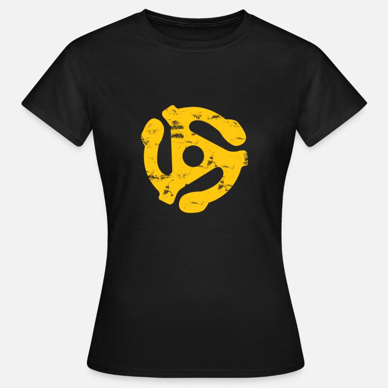 45 RPM record adapter - Women's T-Shirt - black