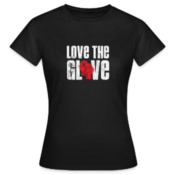 Lieben Sie den Handschuh - Frauen T-Shirt - Schwarz - Vorne - AI Model Female 172 dark (172cm)