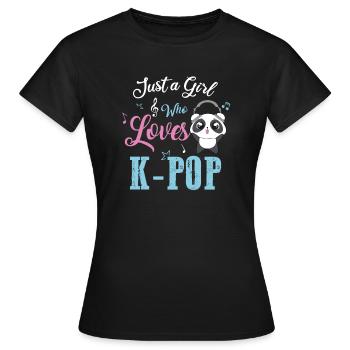 kpop band girl fan - Frauen T-Shirt - Schwarz - Vorne - AI Model Female 172 dark (172cm)