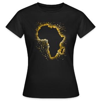 Africa continent - Women's T-Shirt - black - Front - AI Model Female 172 dark (172cm)
