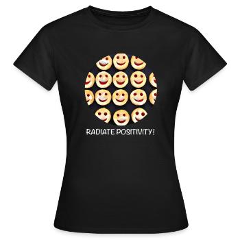 Rayonner de positivité - T-shirt Femme - noir - Devant - AI Model Female 172 dark (172cm)