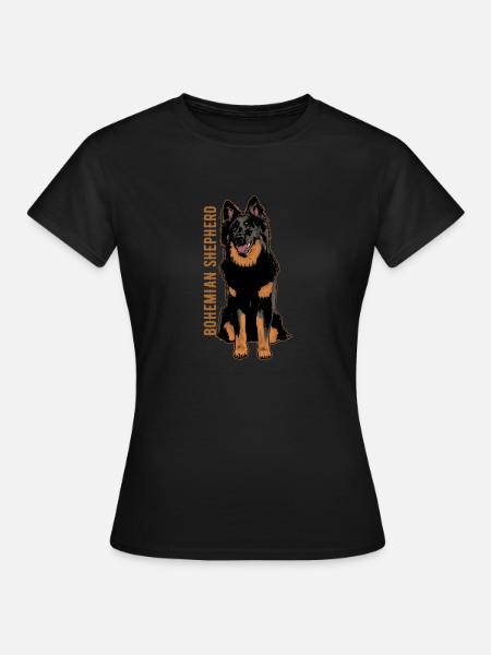 Owczarek czeski - Dame-T-shirt - sort