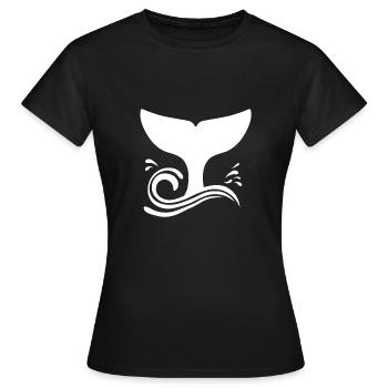 Walflosse - Frauen T-Shirt - Schwarz - Vorne - AI Model Female 172 dark (172cm)