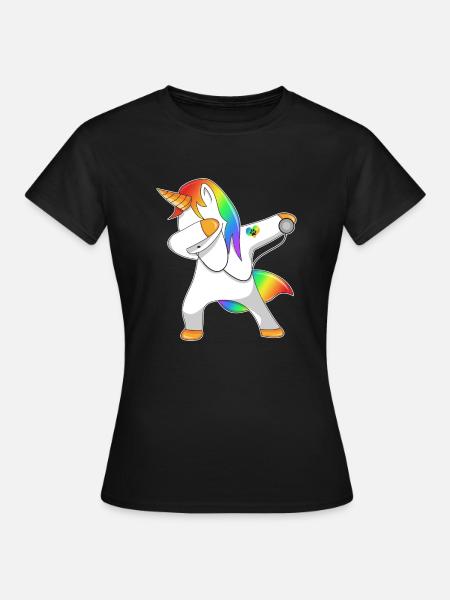 Veticorn Veterinarian Unicorn Dabbing - Frauen T-Shirt - Schwarz