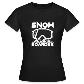 Snowbord cadeau sports d'hiver ski vacances - T-shirt Femme - noir - Devant - AI Model Female 172 dark (172cm)