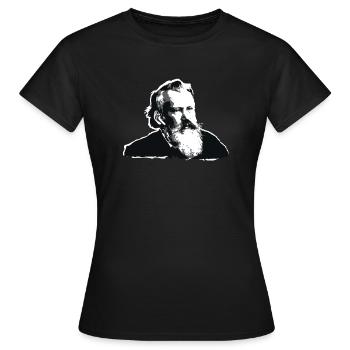 Johannes Brahms Classic Music Gift Present - Women's T-Shirt - black - Front - AI Model Female 172 dark (172cm)