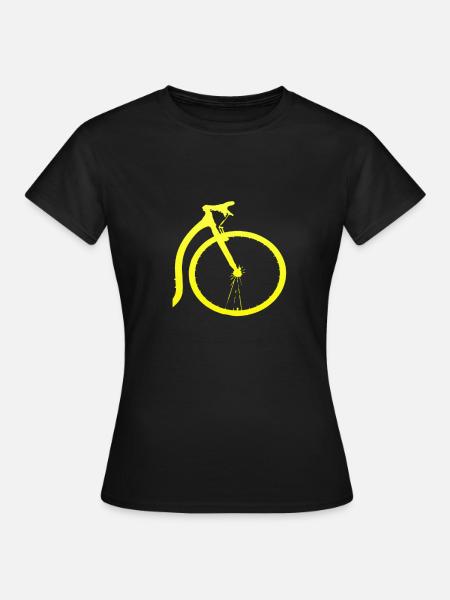 Tretroller Rahmen angedeutet - Frauen T-Shirt - Schwarz