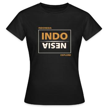 Indonesien - Frauen T-Shirt - Schwarz - Vorne - AI Model Female 172 dark (172cm)