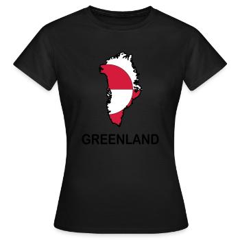 Groenland - T-shirt Femme - noir - Devant - AI Model Female 172 dark (172cm)
