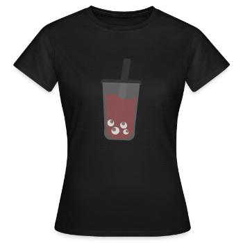Gobelet d’horreur - T-shirt Femme - noir - Devant - AI Model Female 172 dark (172cm)