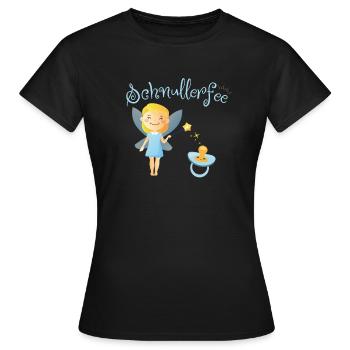 Kinder Schnullerfee Mädchen Jungen Baby Geschenk - Frauen T-Shirt - Schwarz - Vorne - AI Model Female 172 dark (172cm)