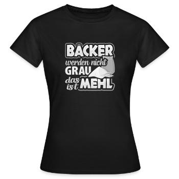Backen, Bäcker, Beckerin - Frauen T-Shirt - Schwarz - Vorne - AI Model Female 172 dark (172cm)