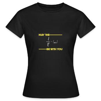 May the force be with you - Frauen T-Shirt - Schwarz - Vorne - AI Model Female 172 dark (172cm)